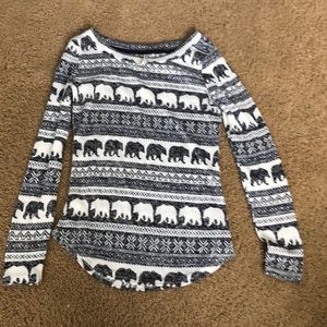 STRETCHY BEAR PRINT TOP